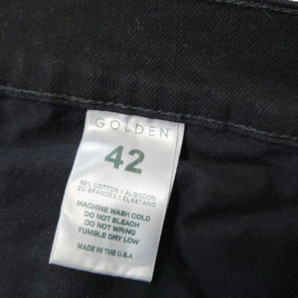 Golden Denim Jeans Size 42 W44"xL35" Embroidered Embroidery Distressed Ankle Zip - Picture 10 of 10